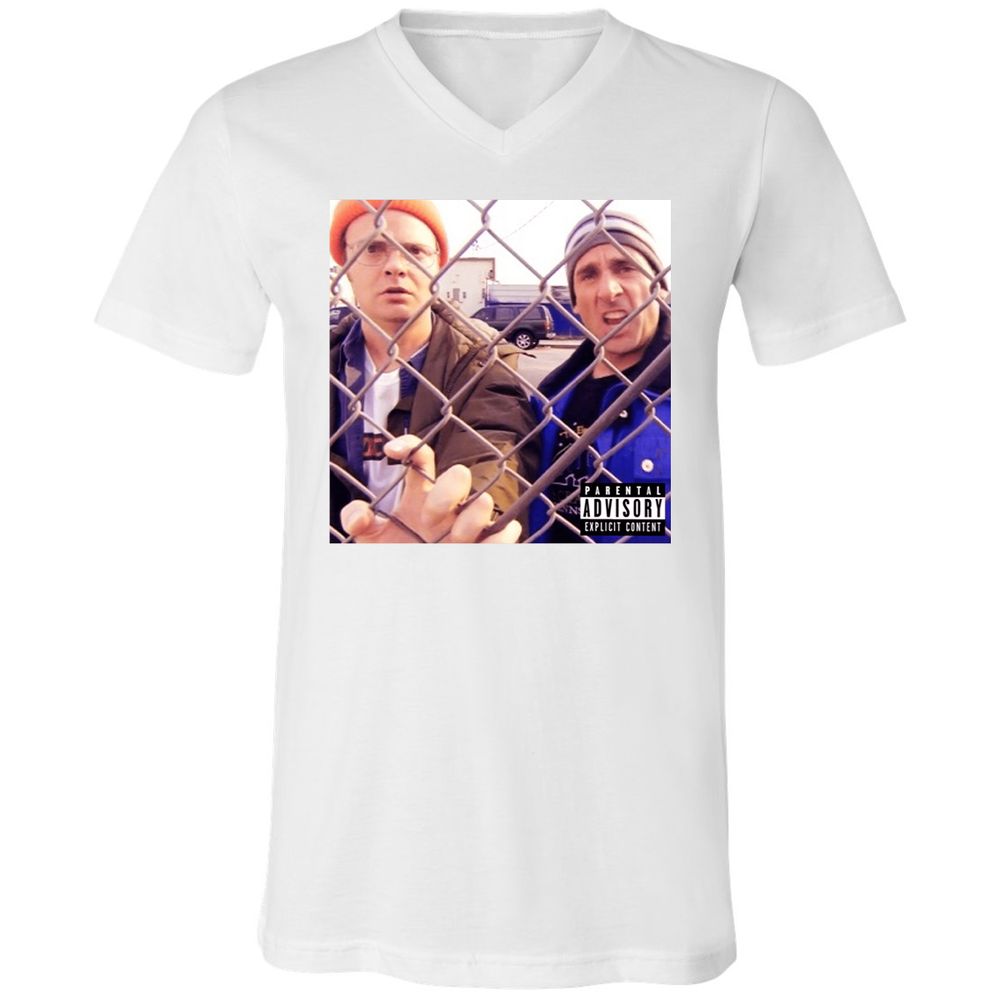 Unisex V-Neck T-Shirt - VU6J4PCP - White - 5