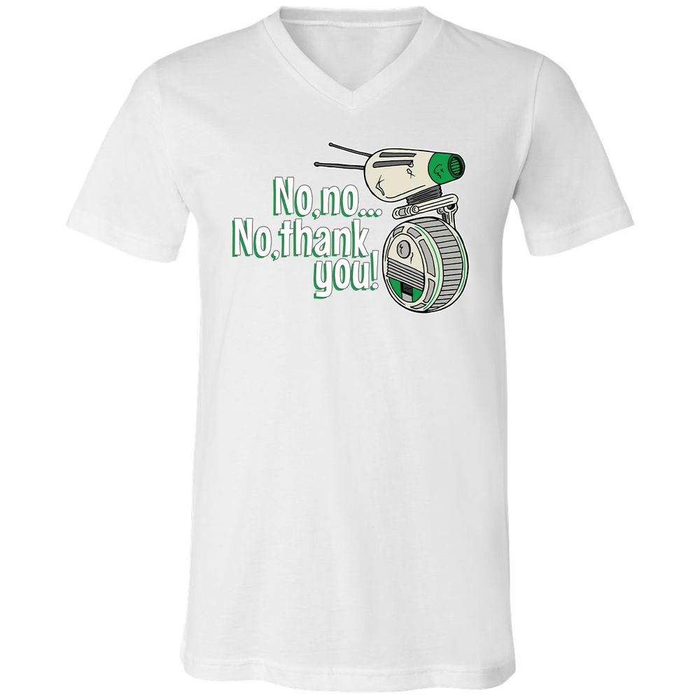 Unisex V-Neck T-Shirt - B8HRMB7P - White - 5