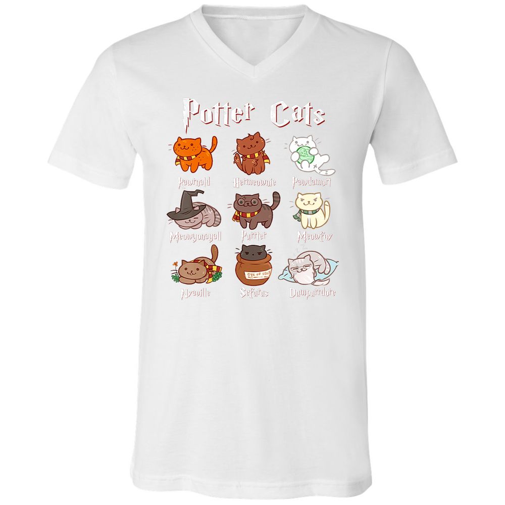 Unisex V-Neck T-Shirt - T7NK24Y6 - White - 5