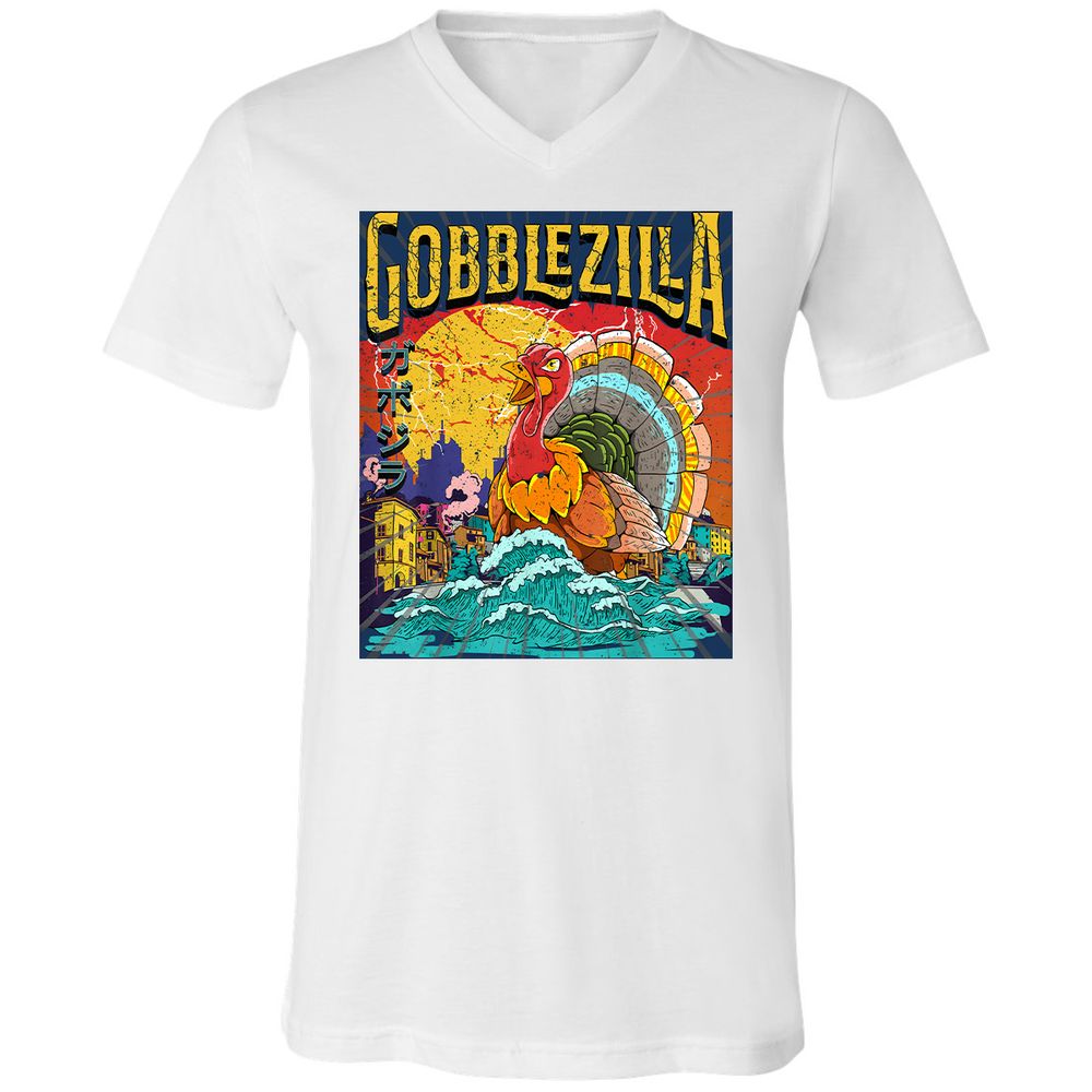 Unisex V-Neck T-Shirt - 96UUY1JW - White - 5