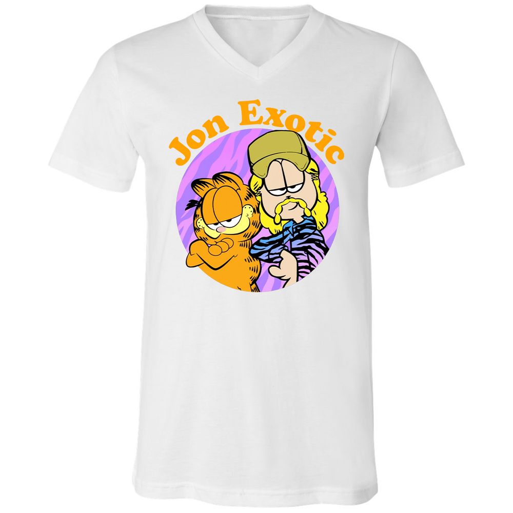 Unisex V-Neck T-Shirt - A4XWUCL1 - White - 5
