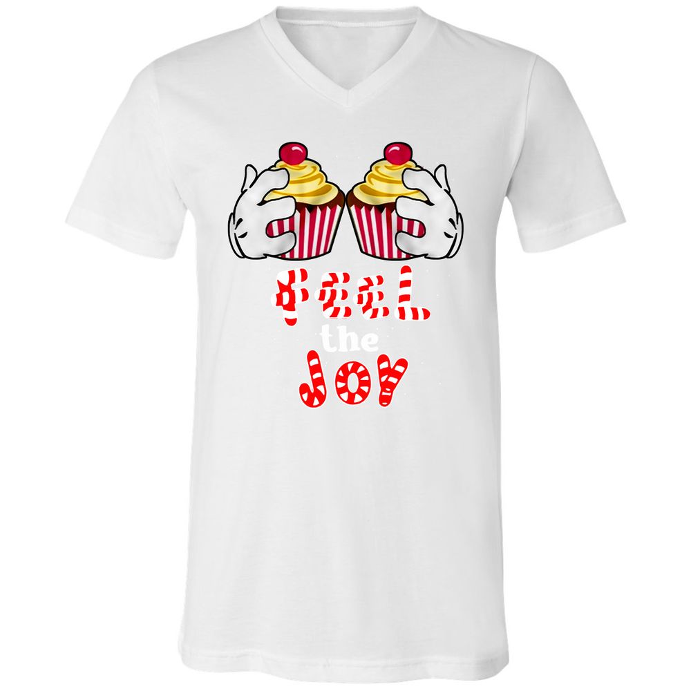 Unisex V-Neck T-Shirt - S6B8F59B - White - 5