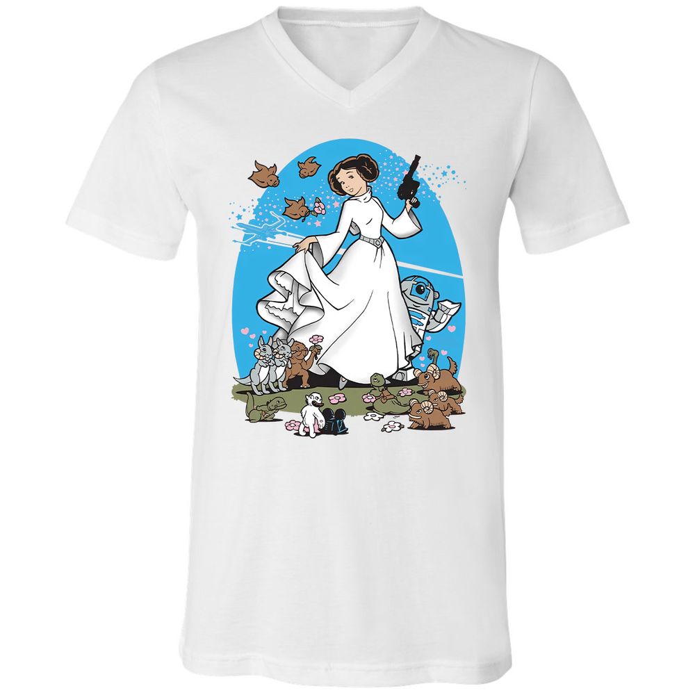 Unisex V-Neck T-Shirt - AZ8XDCDW - White - 5