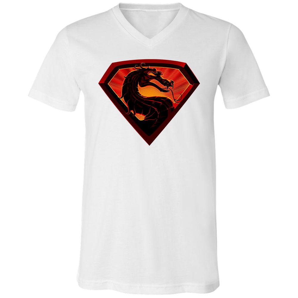 Unisex V-Neck T-Shirt - J6P92K4Q - White - 5