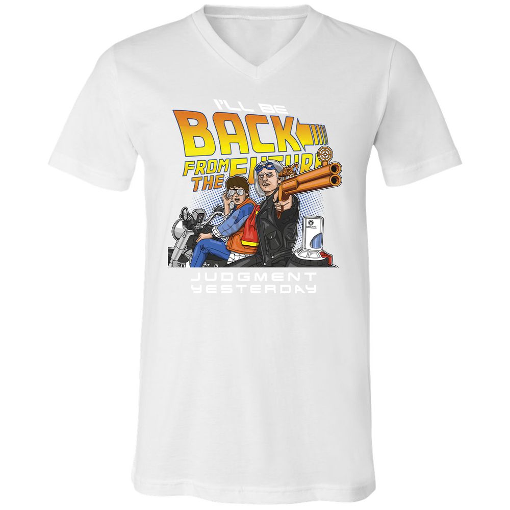 Unisex V-Neck T-Shirt - TUPHZ615 - White - 5