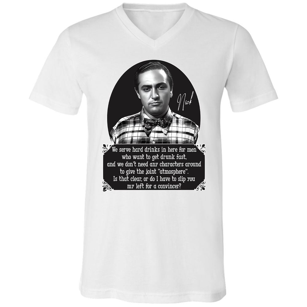 Unisex V-Neck T-Shirt - HN55QJZX - White - 5