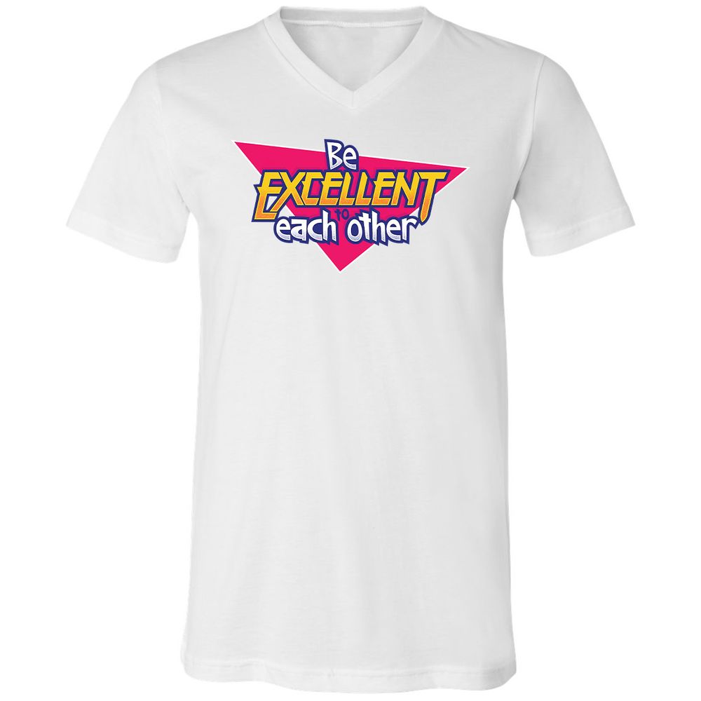 Unisex V-Neck T-Shirt - 6XUBC2HG - White - 5