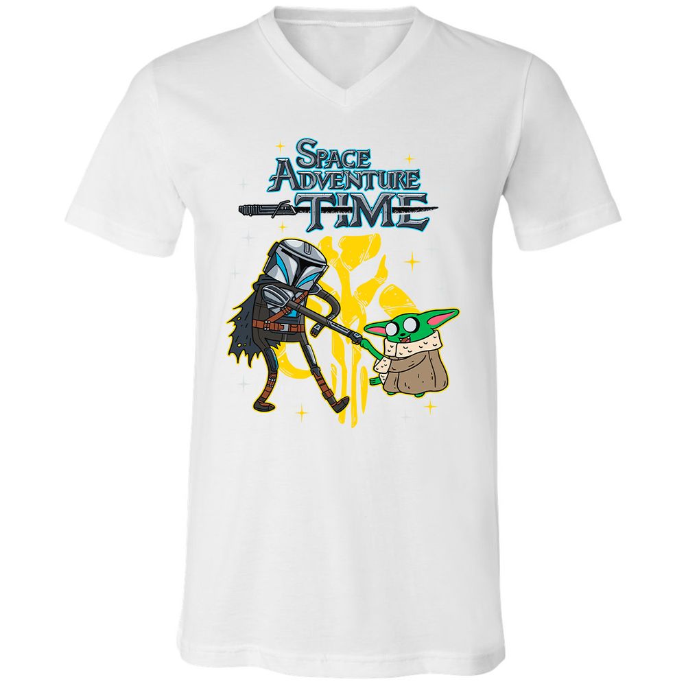 Unisex V-Neck T-Shirt - MNC3DDDJ - White - 5