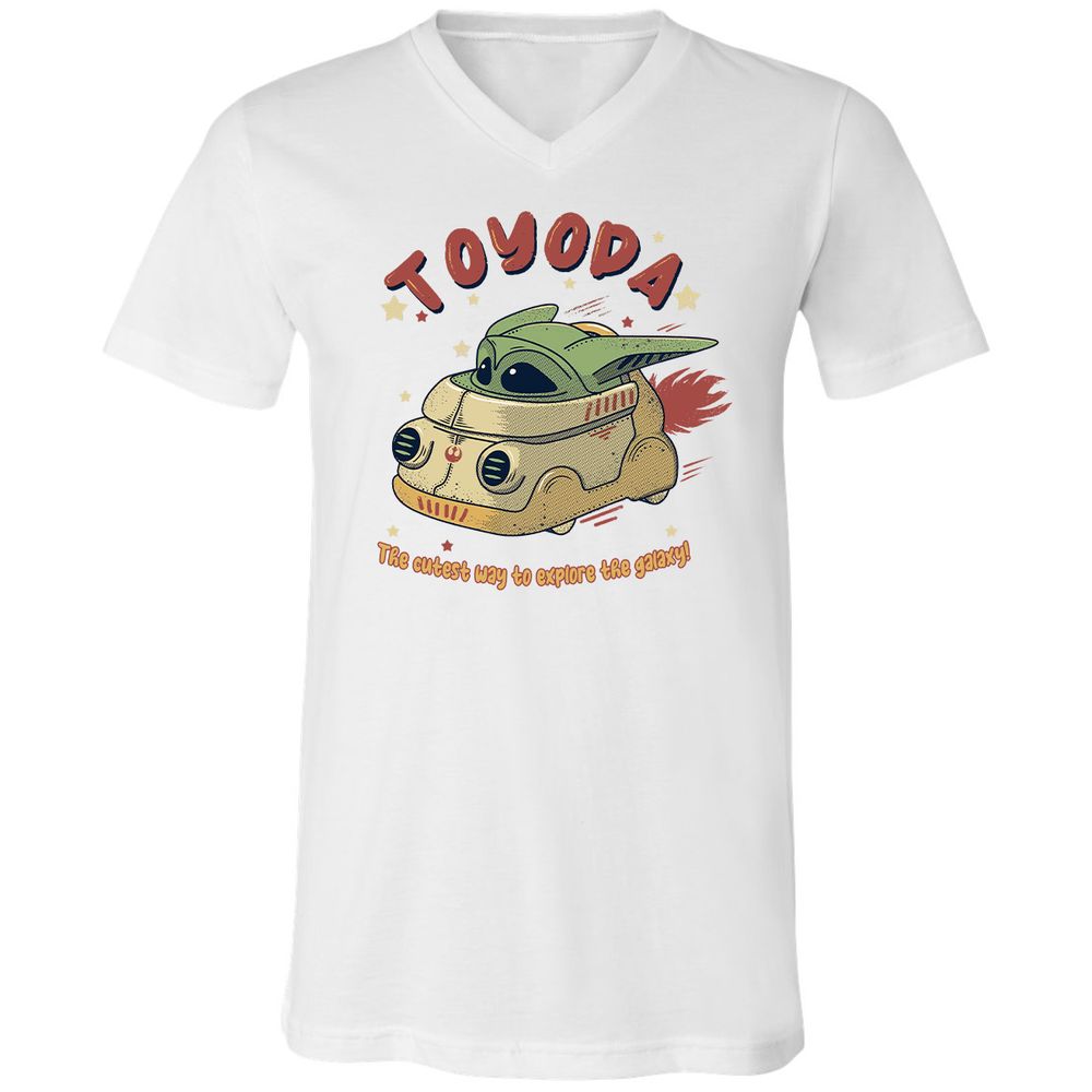 Unisex V-Neck T-Shirt - 3QBFHH1V - White - 5