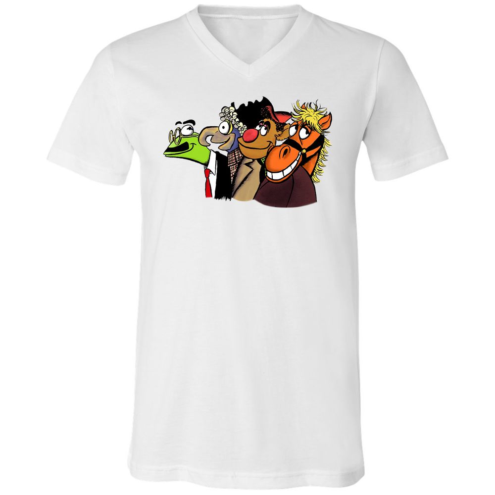 Unisex V-Neck T-Shirt - F55KCSVX - White - 5