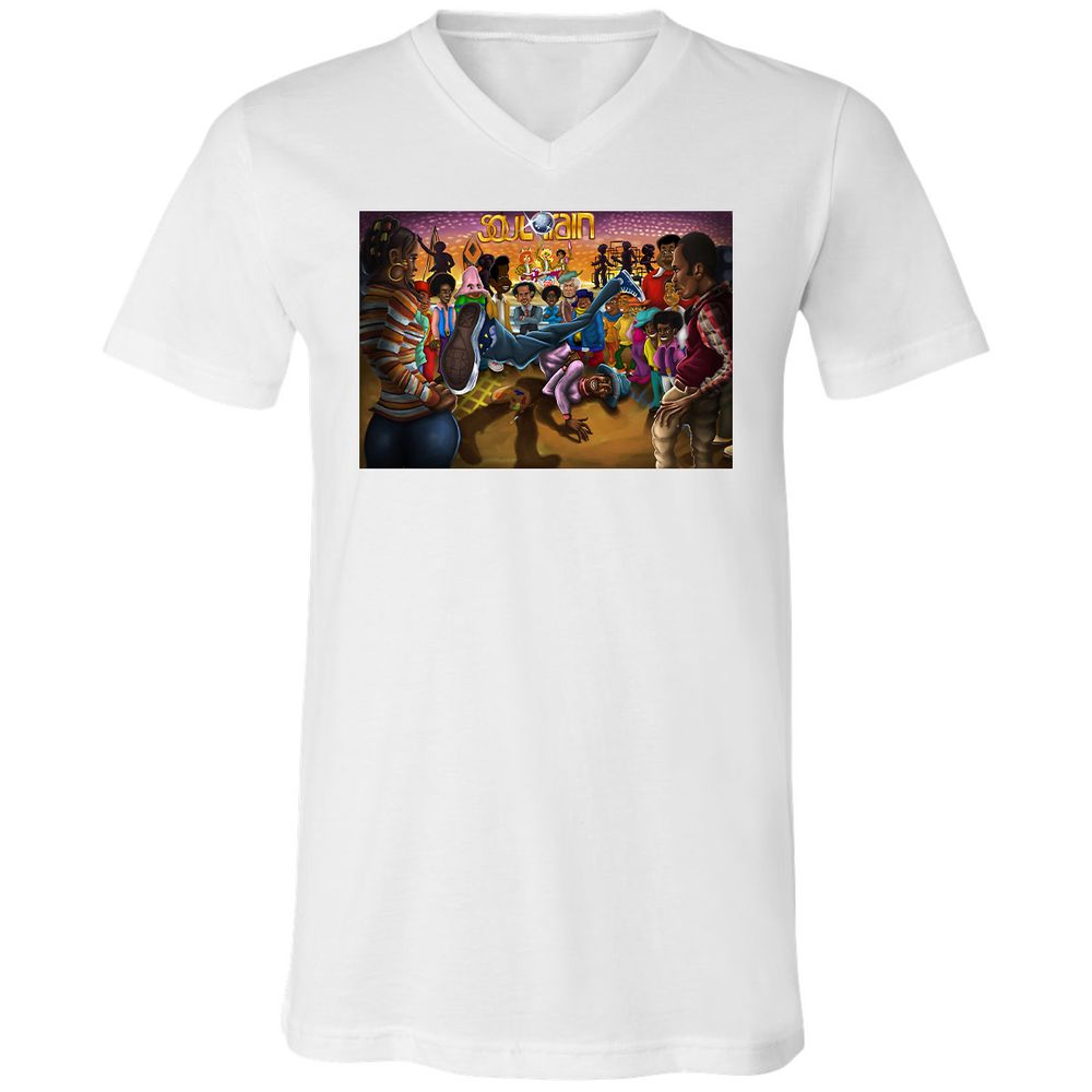 Unisex V-Neck T-Shirt - F7JFF4ZY - White - 5