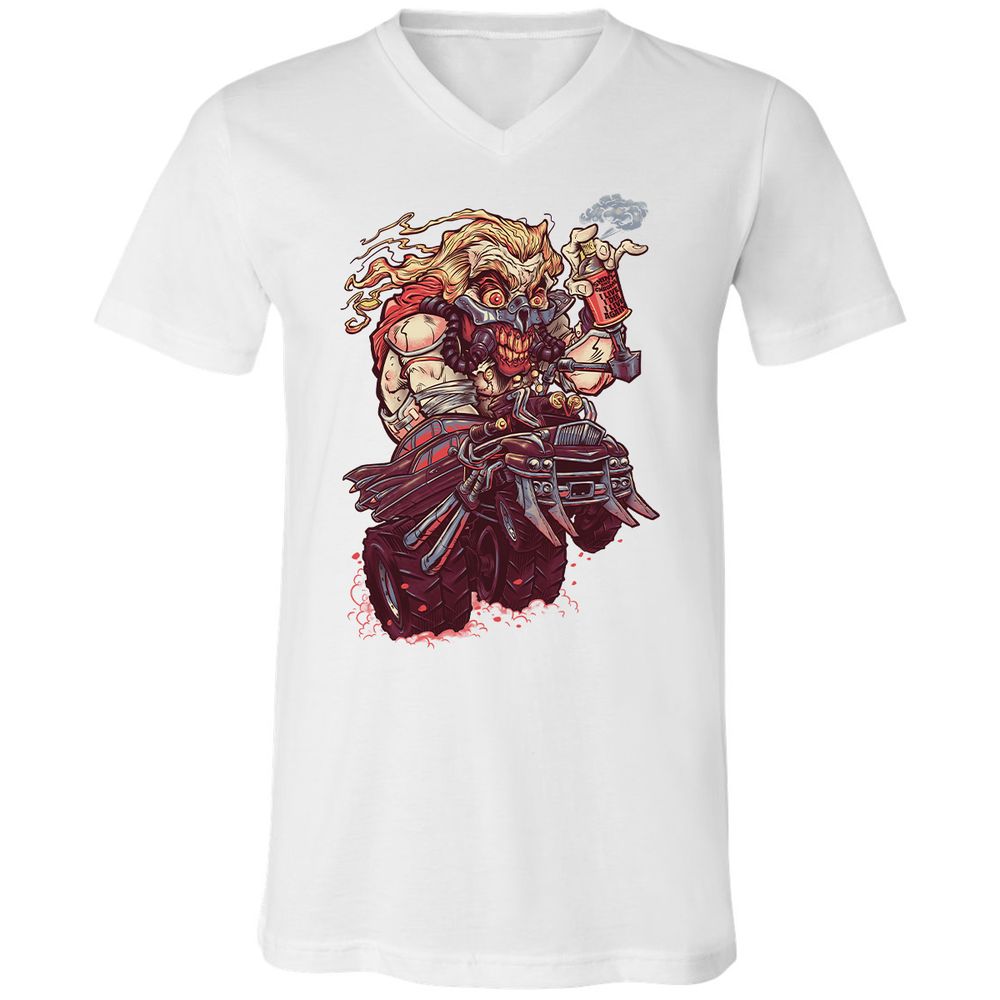 Unisex V-Neck T-Shirt - HW6J1GAG - White - 5