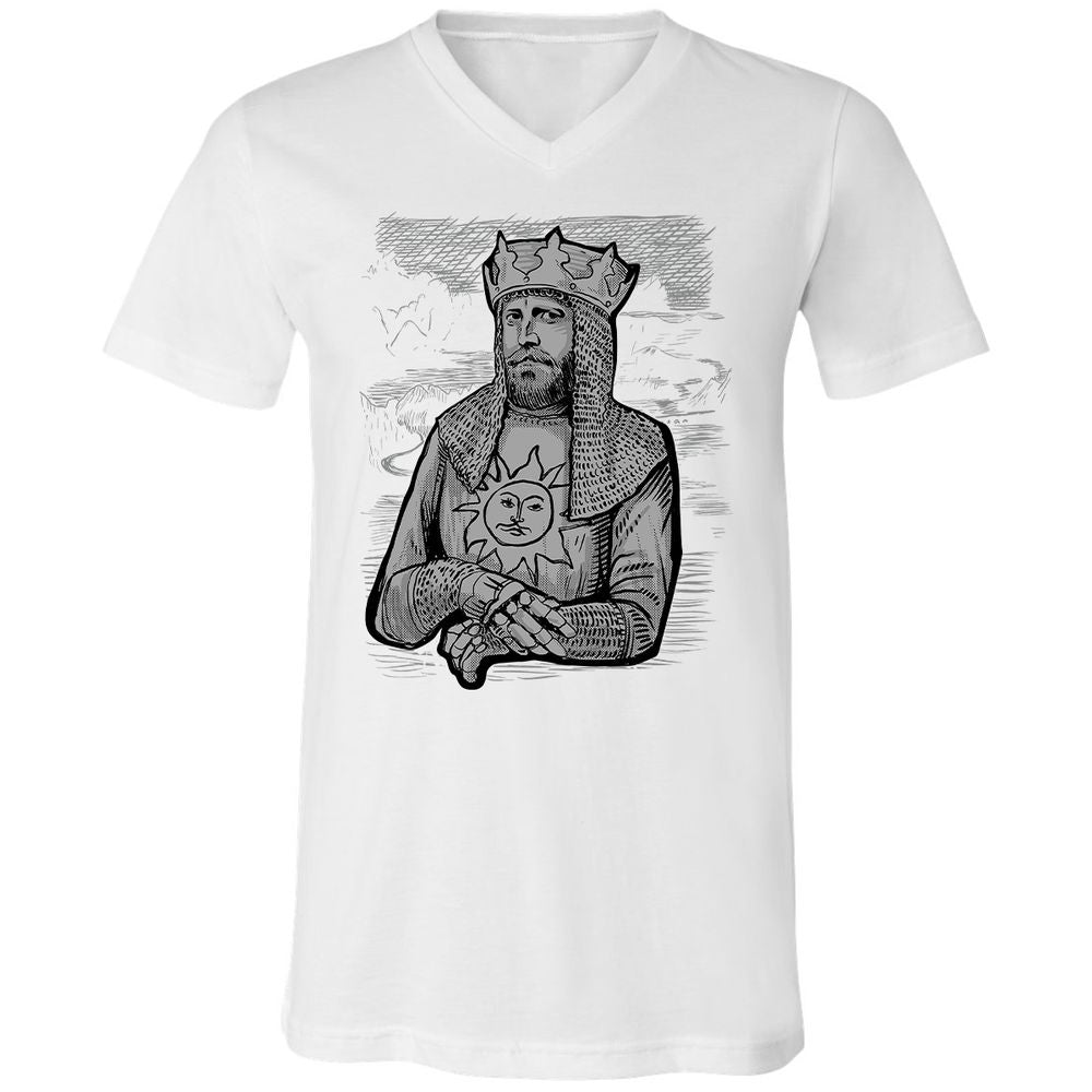 Unisex V-Neck T-Shirt - J46FX5JT - White - 5