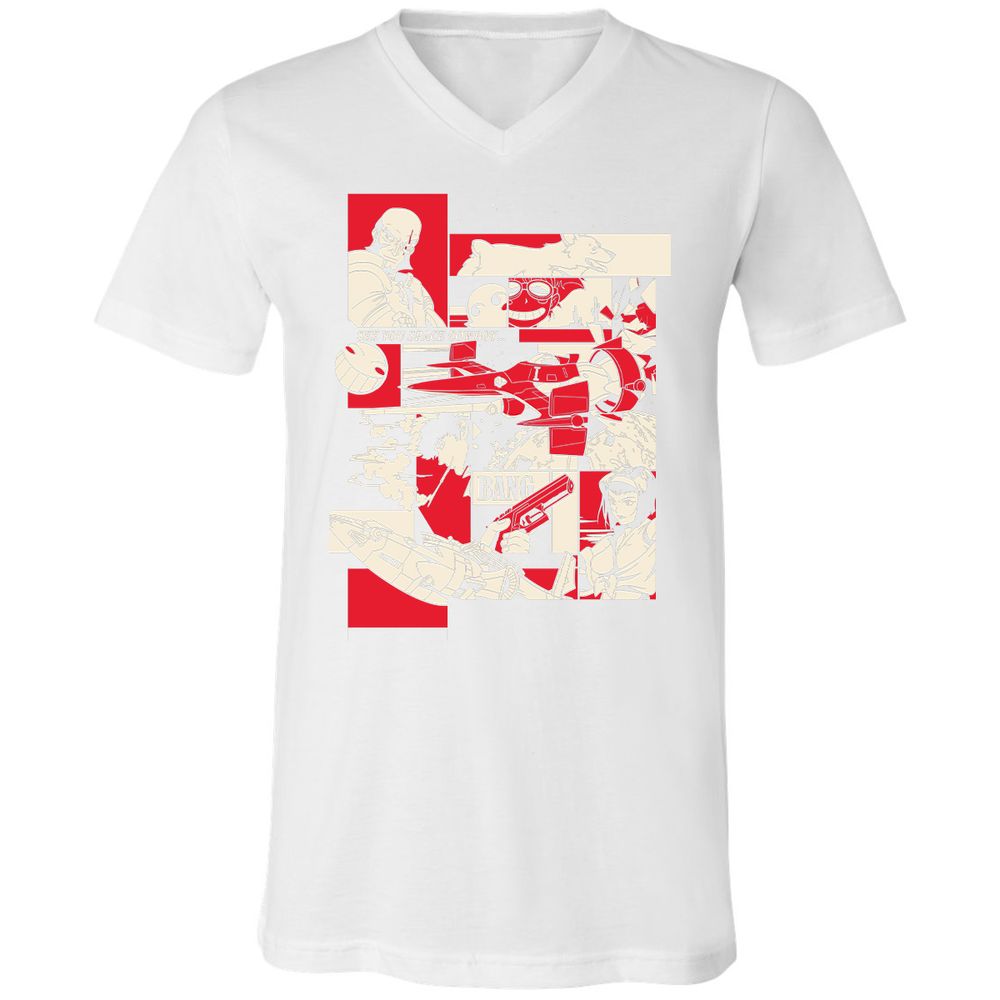 Unisex V-Neck T-Shirt - YDNZ35LC - White - 5