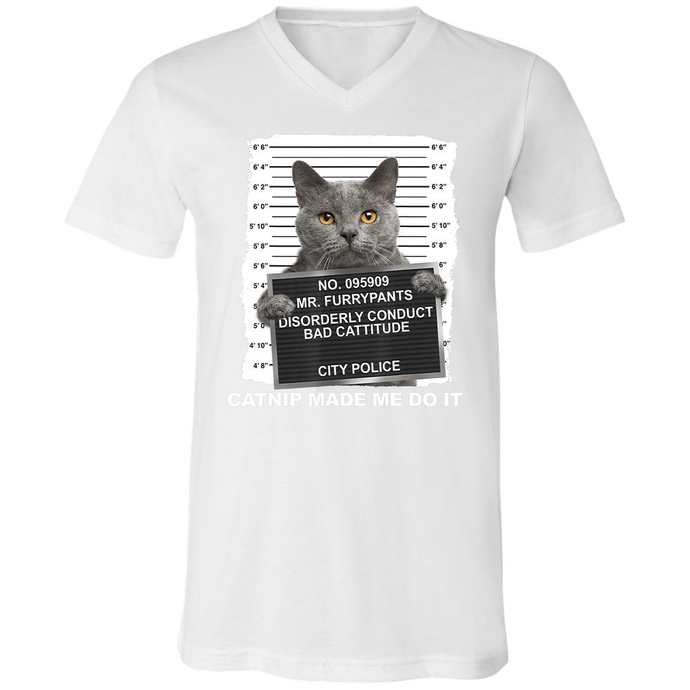 Unisex V-Neck T-Shirt - XZKU45LK - White - 5