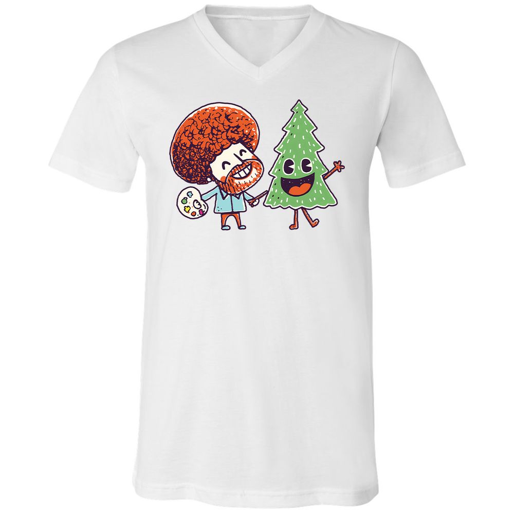 Unisex V-Neck T-Shirt - H8SKBNR3 - White - 5