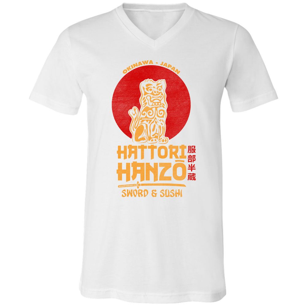 Unisex V-Neck T-Shirt - V3QV589B - White - 5