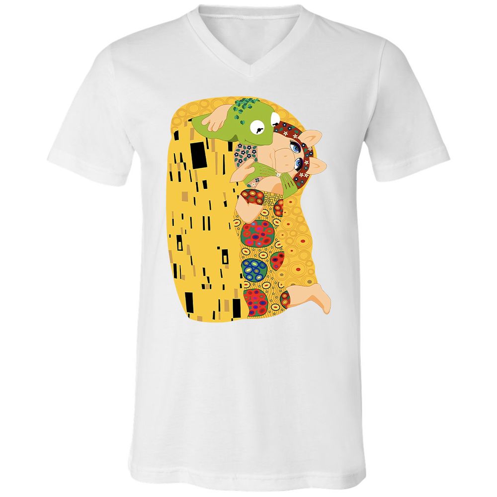 Unisex V-Neck T-Shirt - H1HMBCZ6 - White - 5