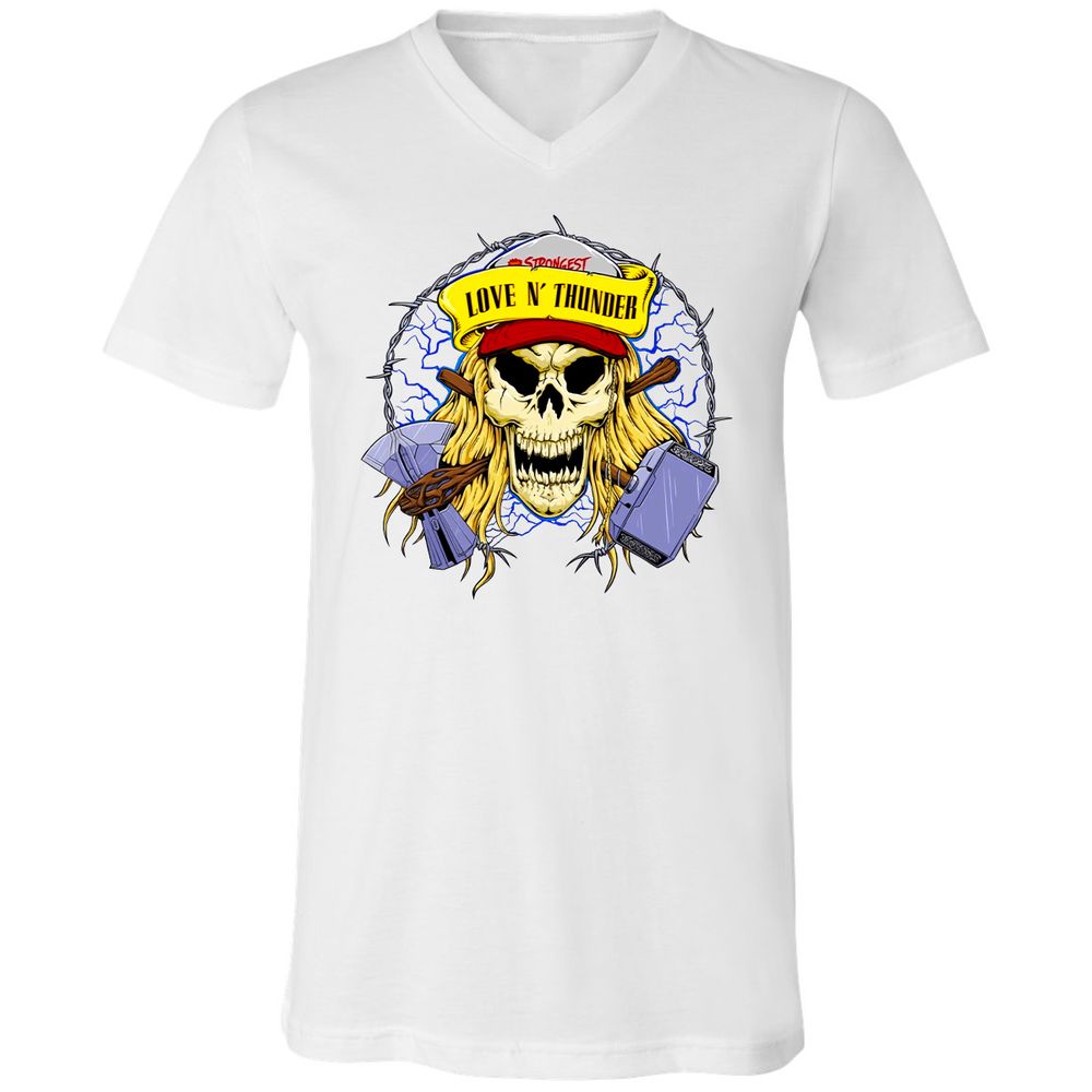 Unisex V-Neck T-Shirt - QT1H9JAL - White - 5