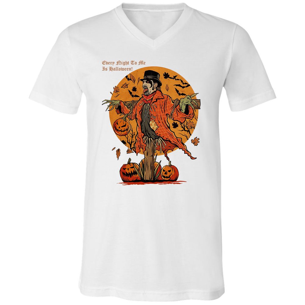 Unisex V-Neck T-Shirt - UZZTZLWU - White - 5