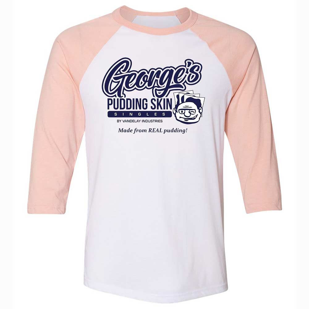 Unisex 3/4 Baseball Tee - P65TDVCW - White/Heather Peach - 5