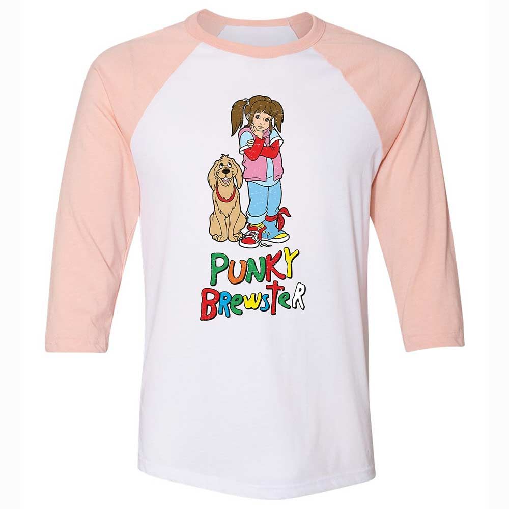 Unisex 3/4 Baseball Tee - UBW7BGW5 - White/Heather Peach - 5