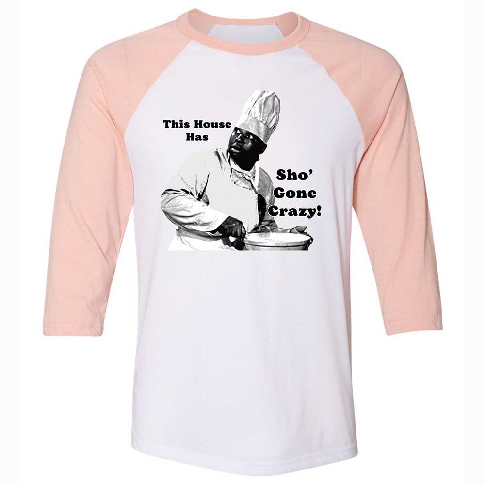 Unisex 3/4 Baseball Tee - W4GHLUBT - White/Heather Peach - 5