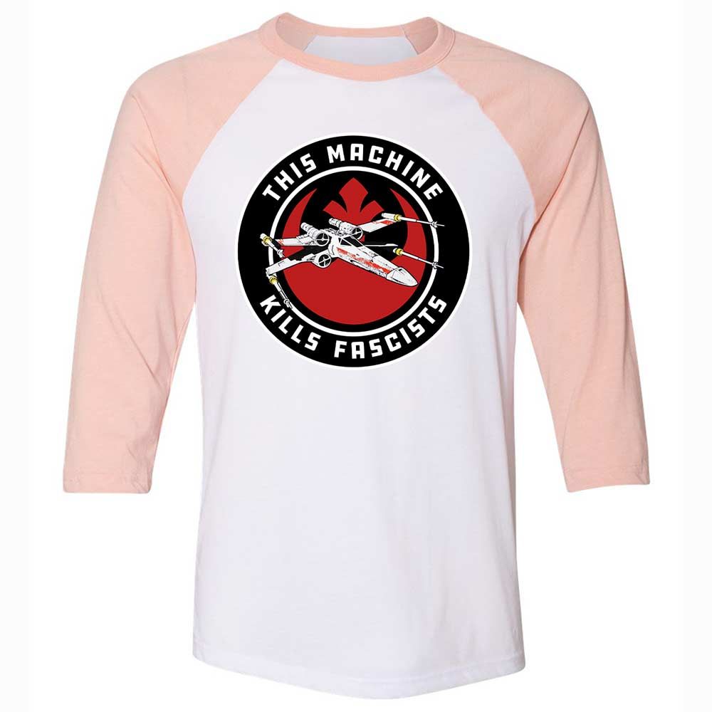 This Machine Kills Fascists - White/Heather Peach - 5