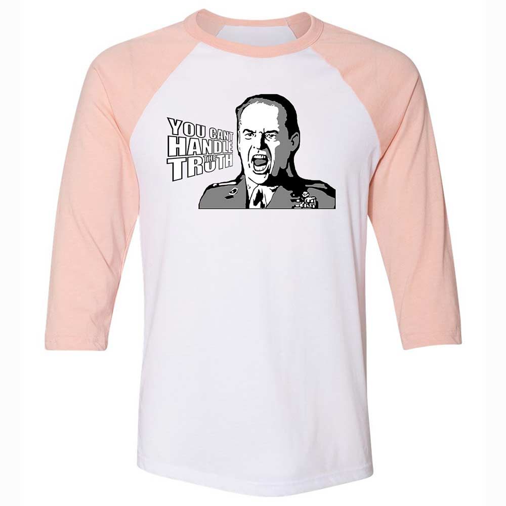Unisex 3/4 Baseball Tee - MH8LG14V - White/Heather Peach - 5