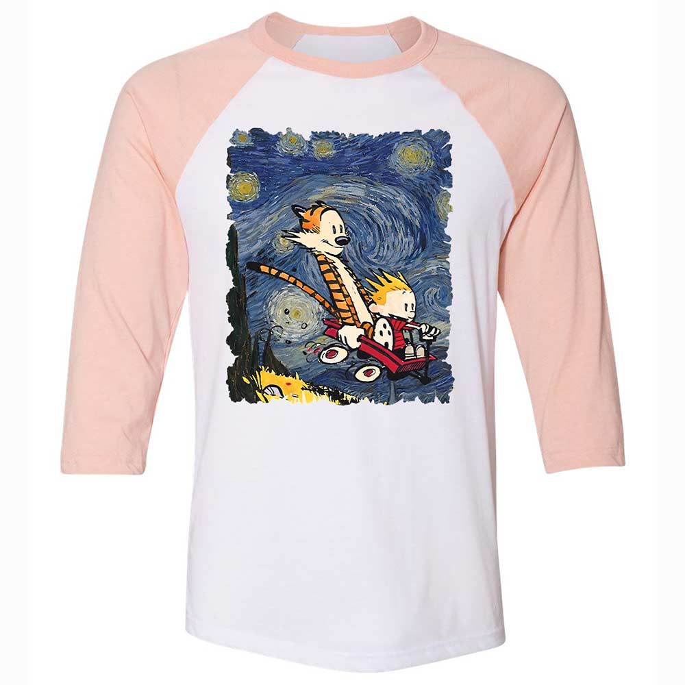 Unisex 3/4 Baseball Tee - SC1DYAYK - White/Heather Peach - 5
