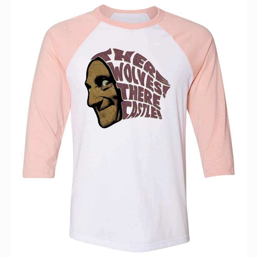Unisex 3/4 Baseball Tee - SP9C3C55 - White/Heather Peach - 5