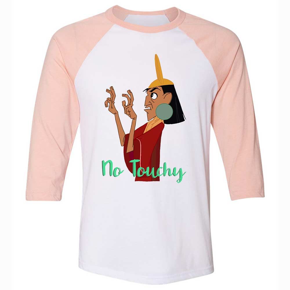 Unisex 3/4 Baseball Tee - B6VAP93R - White/Heather Peach - 5