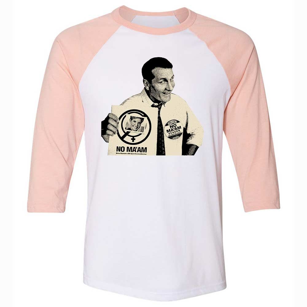 Unisex 3/4 Baseball Tee - VQ9HGGNY - White/Heather Peach - 5