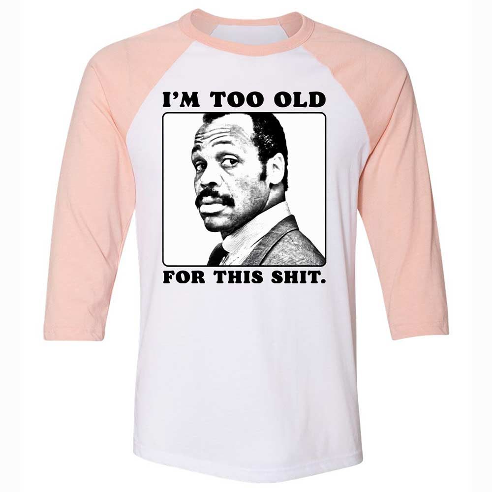 I'm too old for this shit - White/Heather Peach - 5