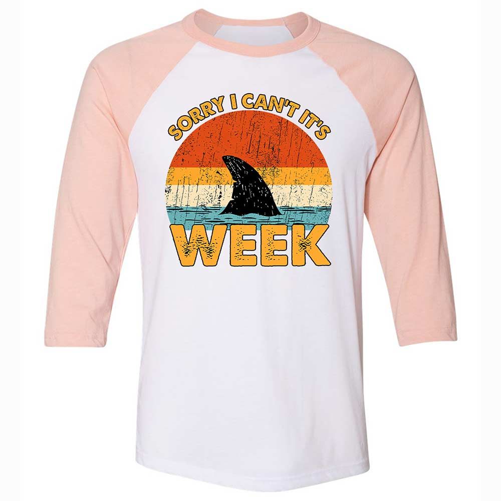 Unisex 3/4 Baseball Tee - 17QY5L42 - White/Heather Peach - 5