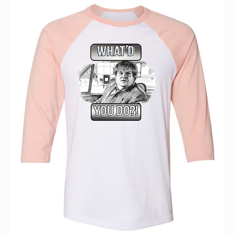 Unisex 3/4 Baseball Tee - G4ECGWT4 - White/Heather Peach - 5