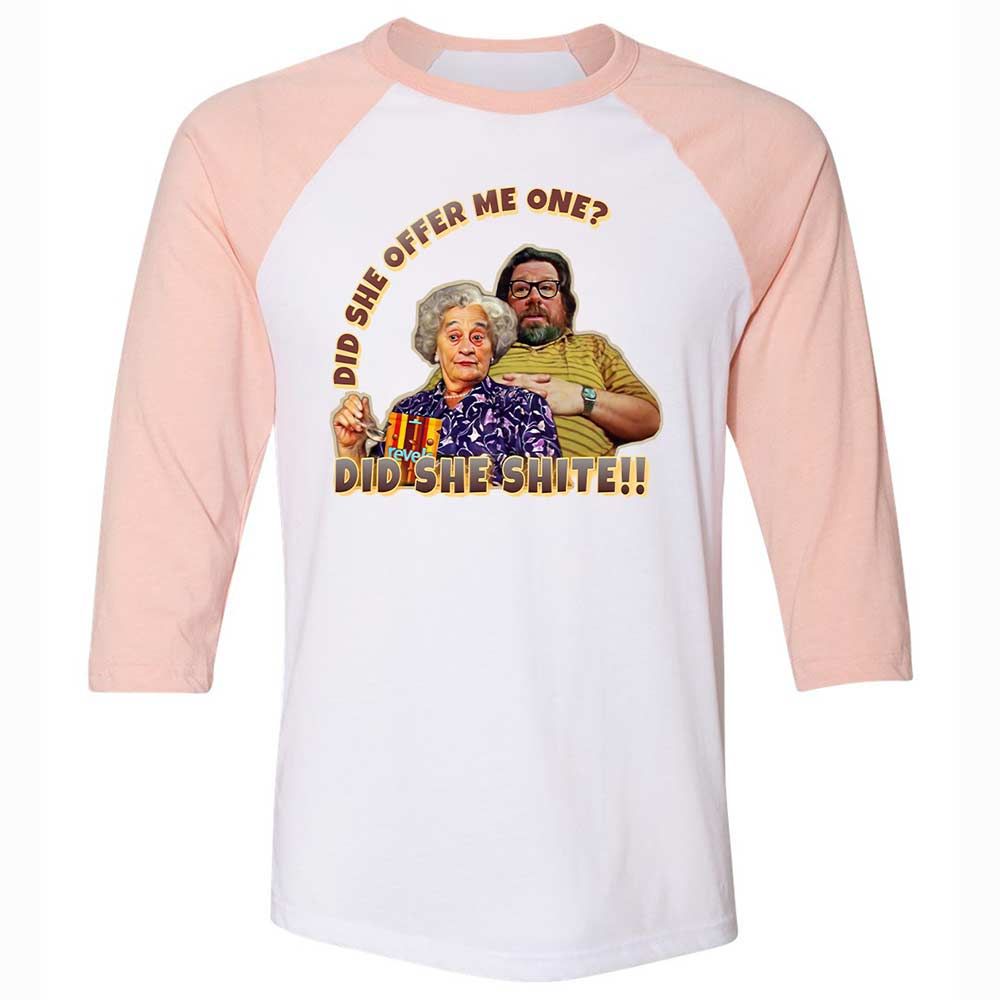 Unisex 3/4 Baseball Tee - 191WK75U - White/Heather Peach - 5