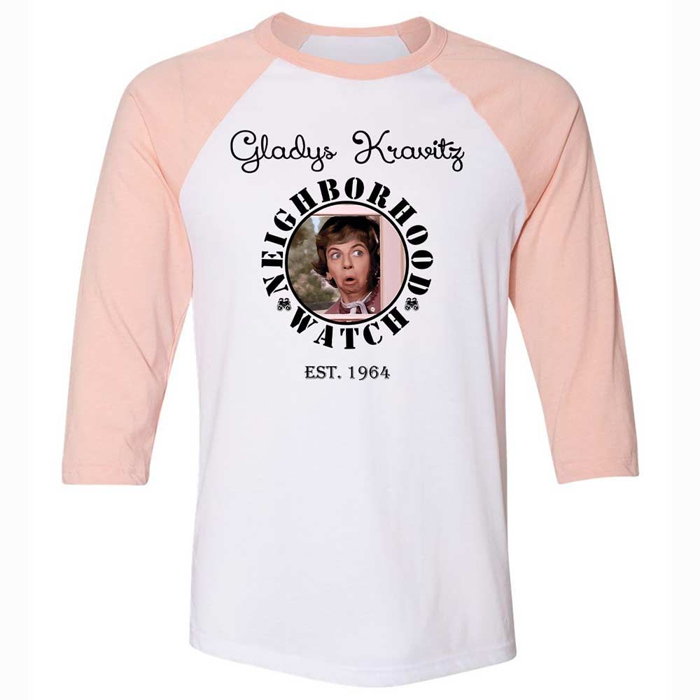 Unisex 3/4 Baseball Tee - BFB6C4VQ - White/Heather Peach - 5