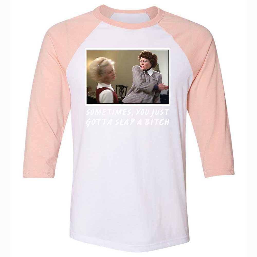 Unisex 3/4 Baseball Tee - BUN5JCTA - White/Heather Peach - 5