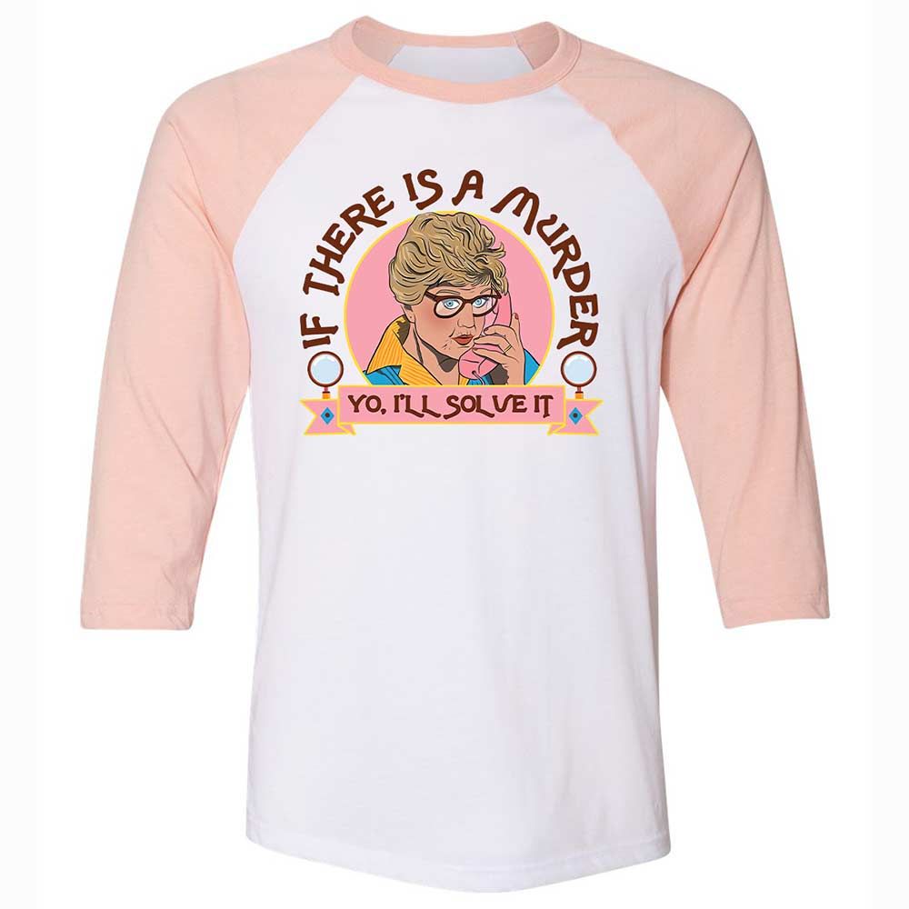 Unisex 3/4 Baseball Tee - UB4PL2WX - White/Heather Peach - 5