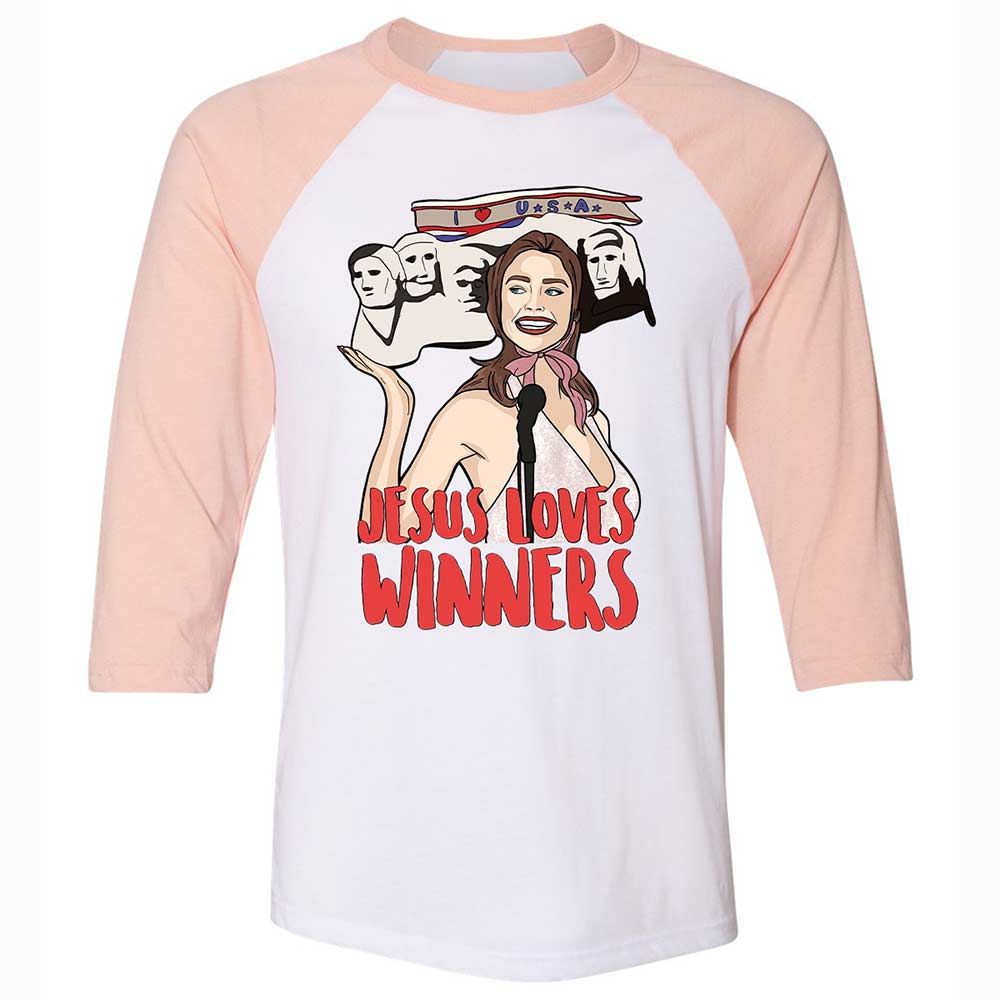 He Loves Winners - White/Heather Peach - 5