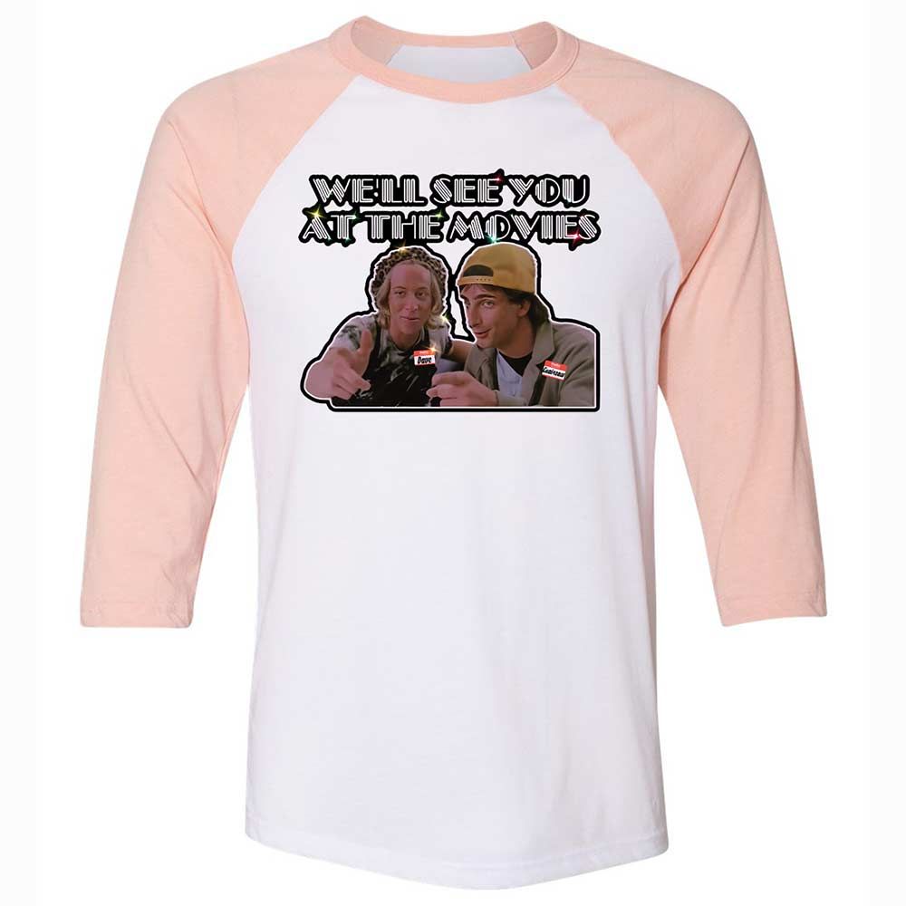 Unisex 3/4 Baseball Tee - 11HTTNVS - White/Heather Peach - 5