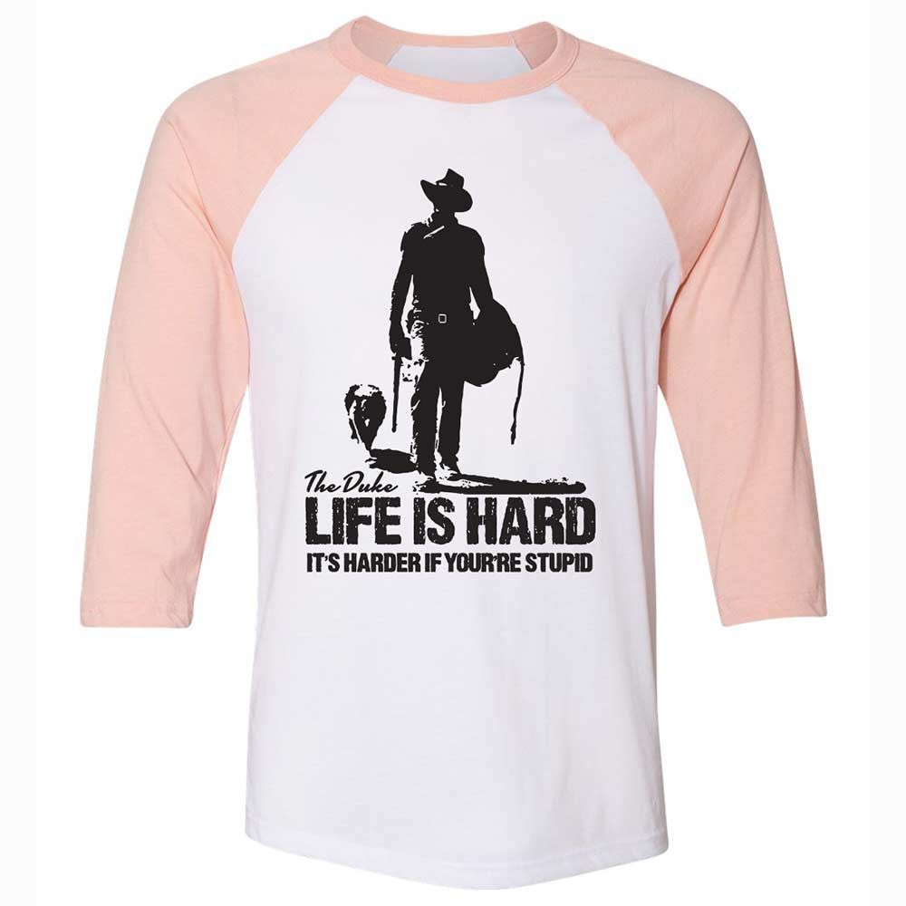 Life is hard - White/Heather Peach - 5