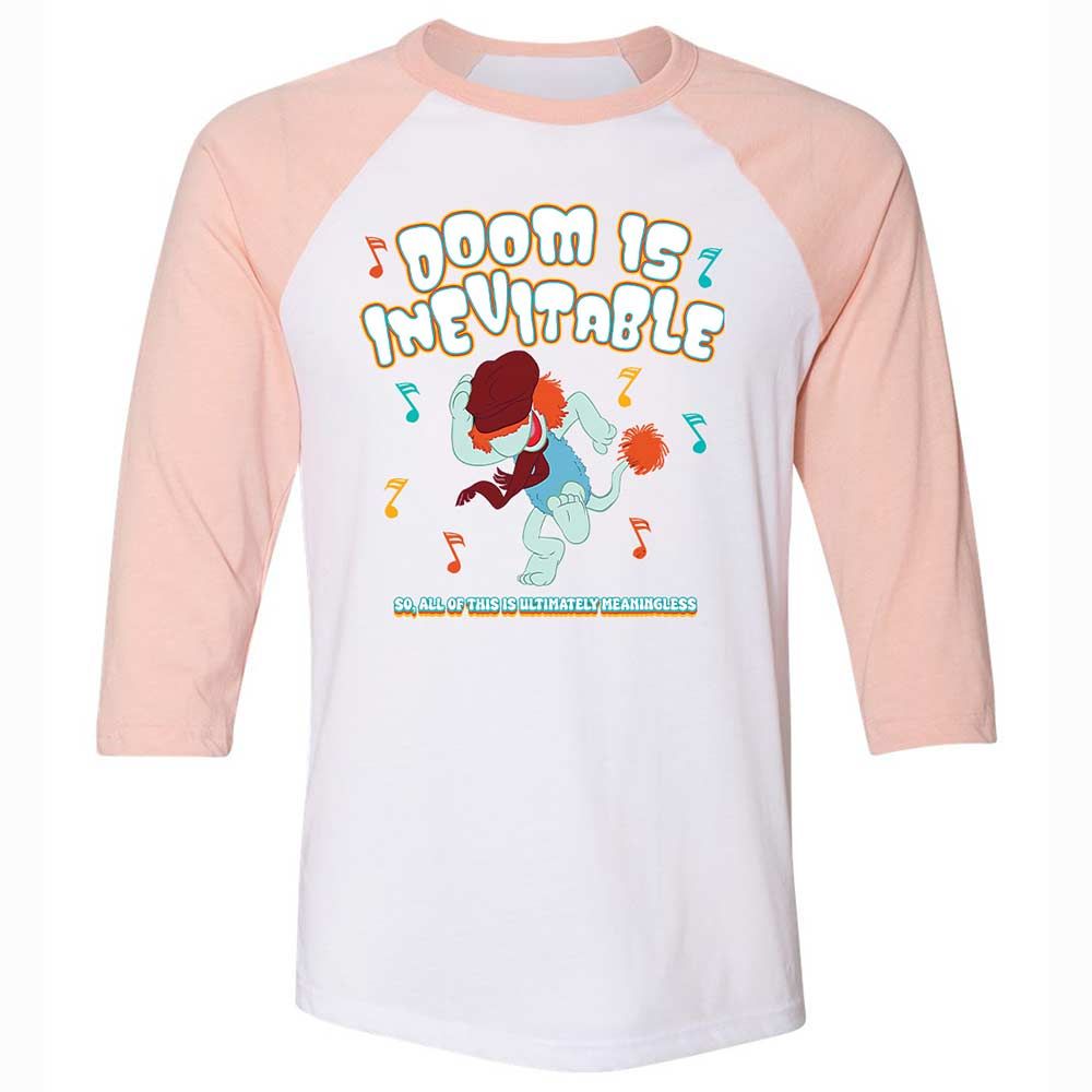 Unisex 3/4 Baseball Tee - YAFSR5BV - White/Heather Peach - 5