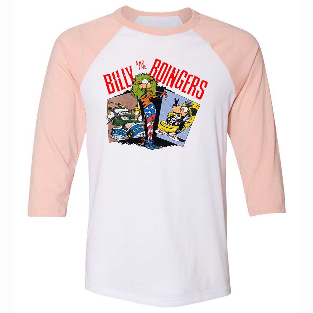 Unisex 3/4 Baseball Tee - 6P5XLHCP - White/Heather Peach - 5