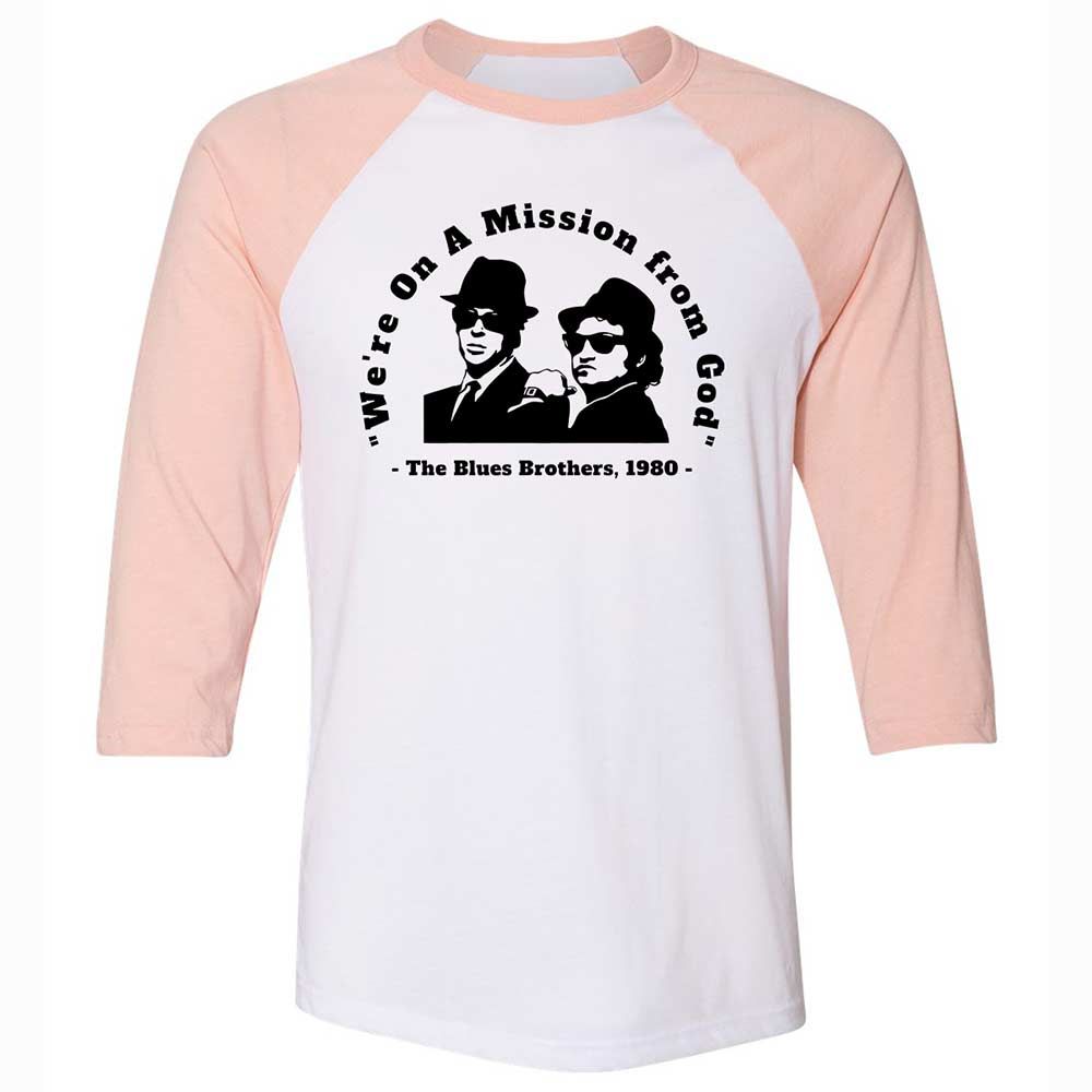 We're on a Mission from God - White/Heather Peach - 5