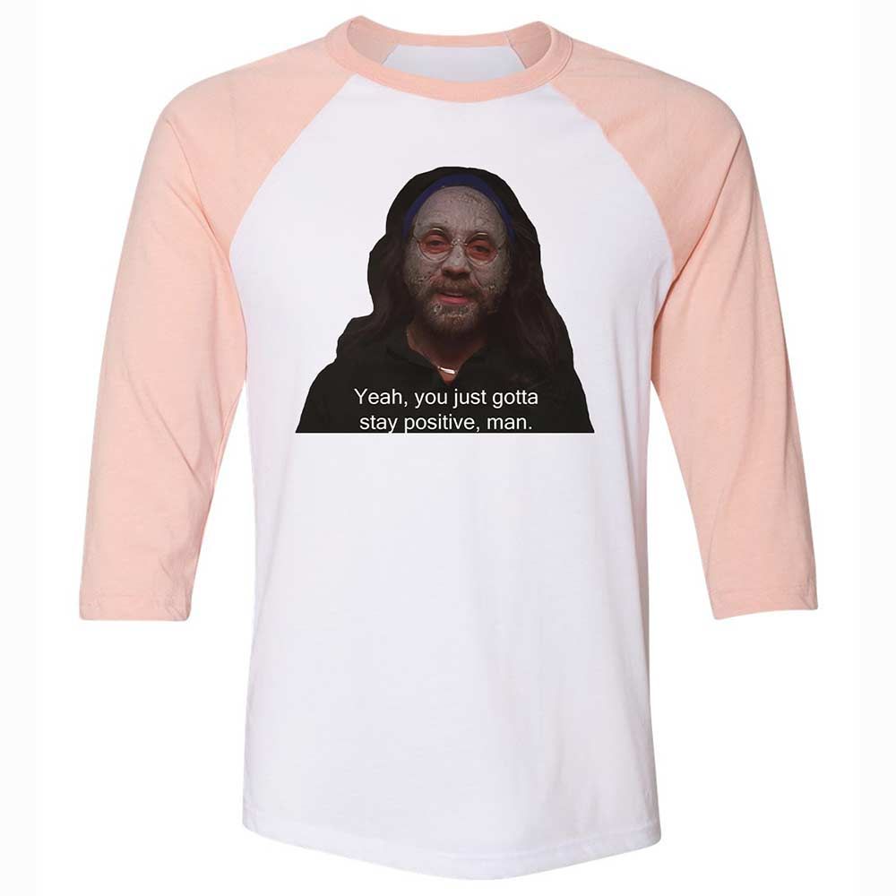 Unisex 3/4 Baseball Tee - 4ANX1L23 - White/Heather Peach - 5