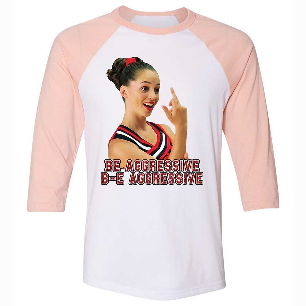Unisex 3/4 Baseball Tee - EBWVK8W5 - White/Heather Peach - 5