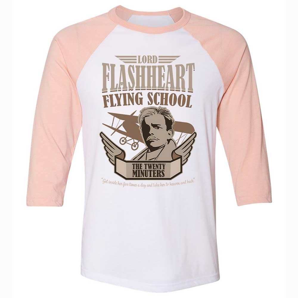 Unisex 3/4 Baseball Tee - UHJET5JP - White/Heather Peach - 5