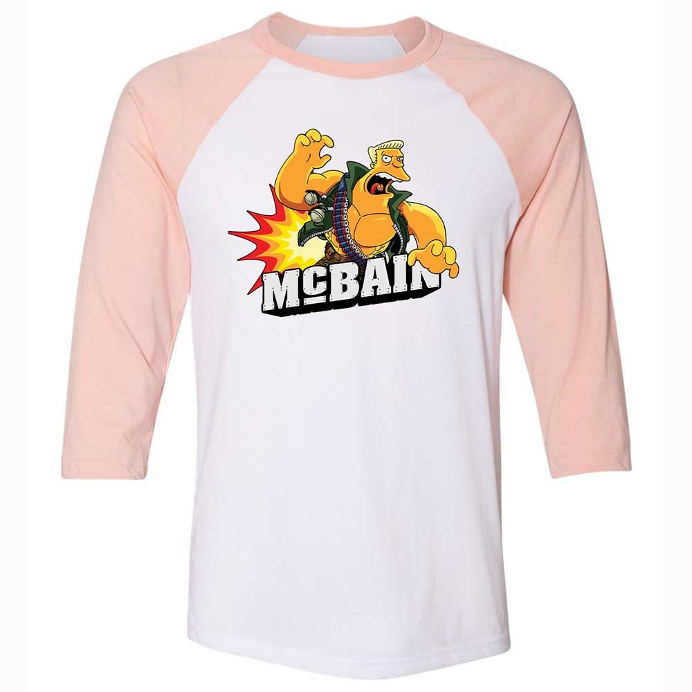 Unisex 3/4 Baseball Tee - VECTVXY9 - White/Heather Peach - 5
